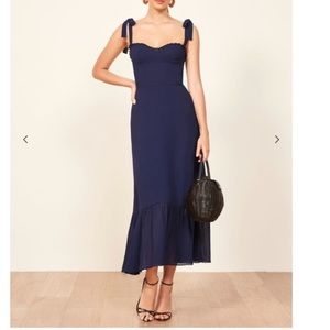 Reformation Nikita Dress in Navy